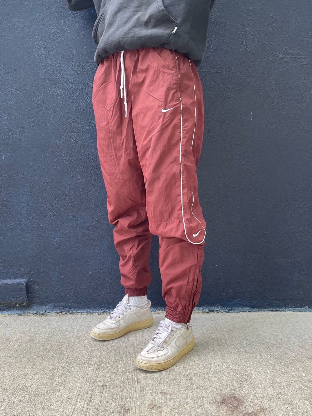 Nike Solo Swoosh burgundy track pants size men’s medium